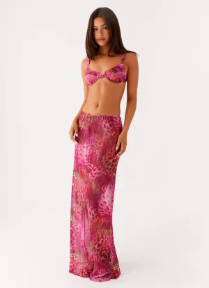 Camellia Maxi Skirt - Lavender Lagoon Elastic Cuff Closure Camellia Maxi Skirt - Lavender Lagoon TailoredSilhouette