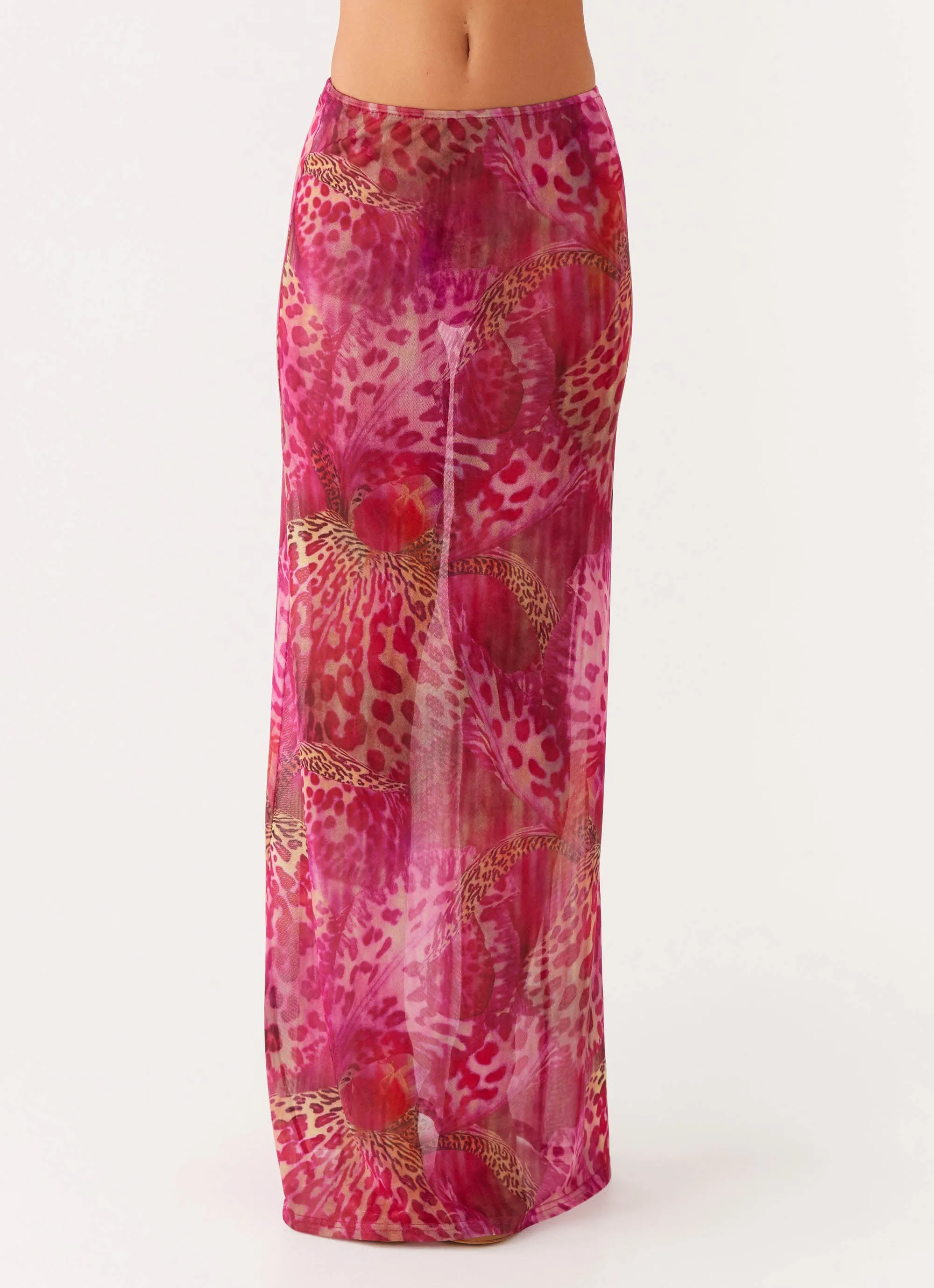 Eco Friendly Material Everyday Must-have Camellia Maxi Skirt - Lavender Lagoon