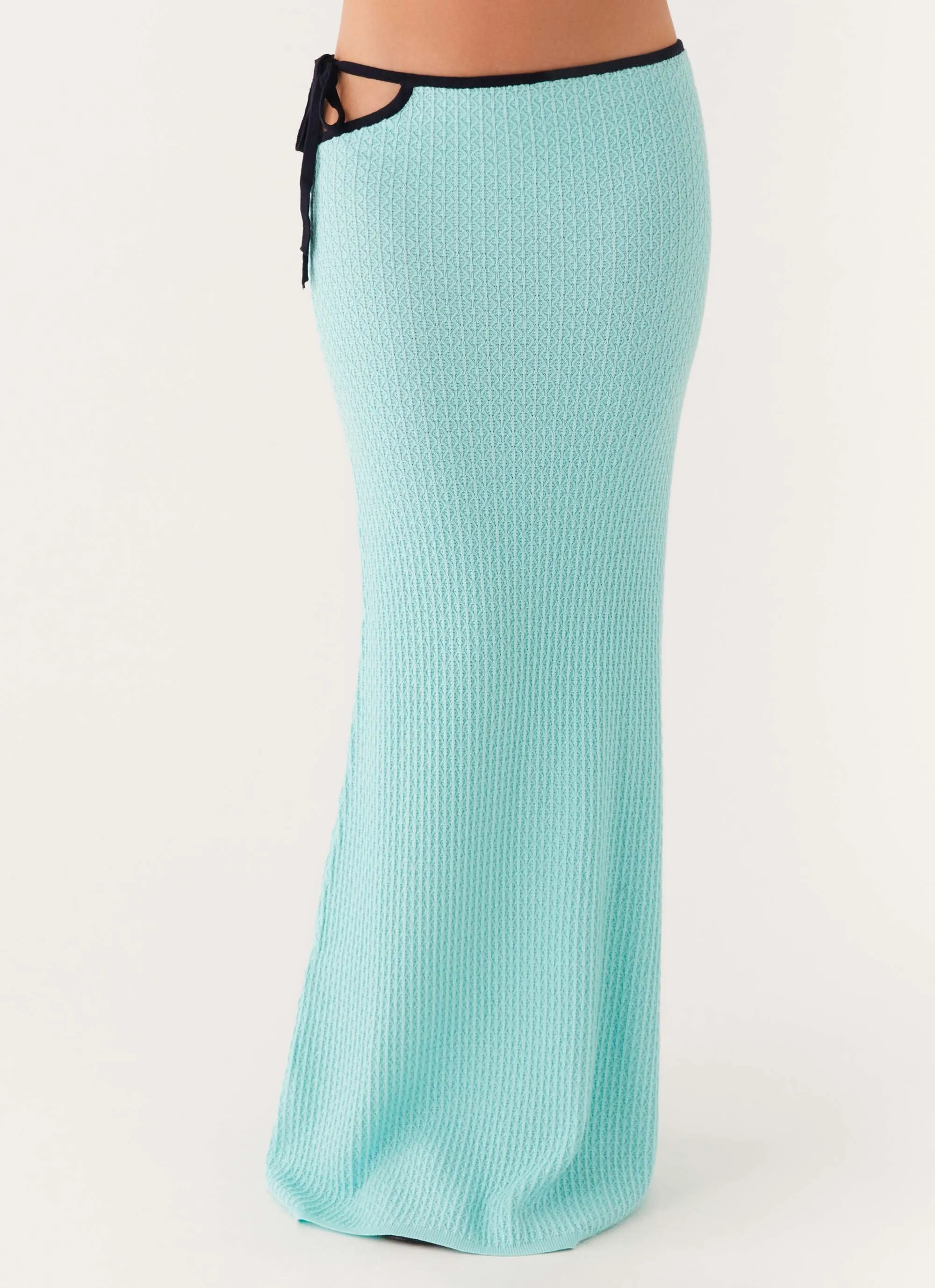 Body shaping Body Fit Cameron Crochet Maxi Skirt - Pale Blue