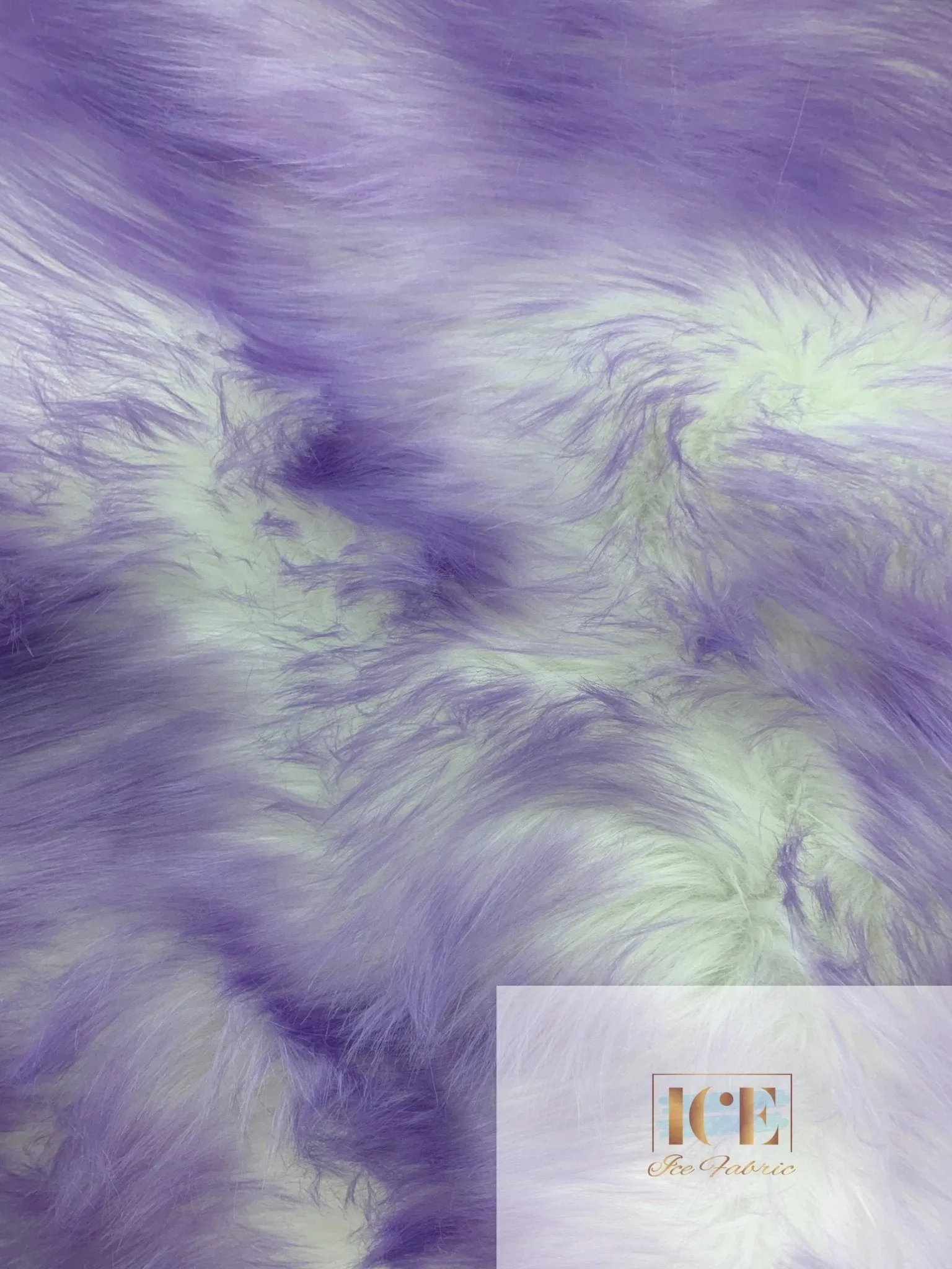 Canadian Fox 2 Tone Shaggy Long Pile Faux Fur Fabric For Blankets, Costumes, Bed Spread