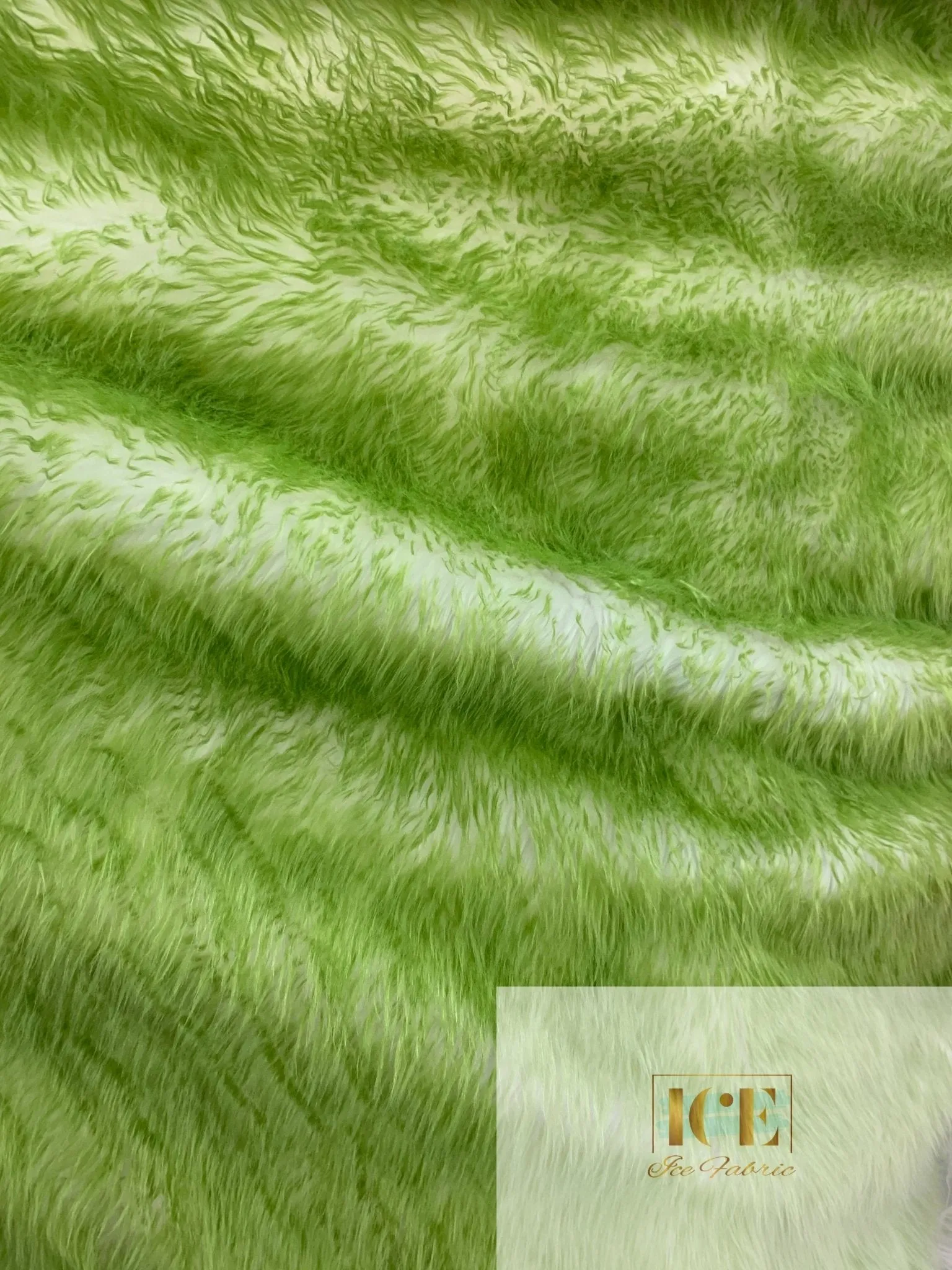 Canadian Fox 2 Tone Shaggy Long Pile Faux Fur Fabric For Blankets, Costumes, Bed Spread