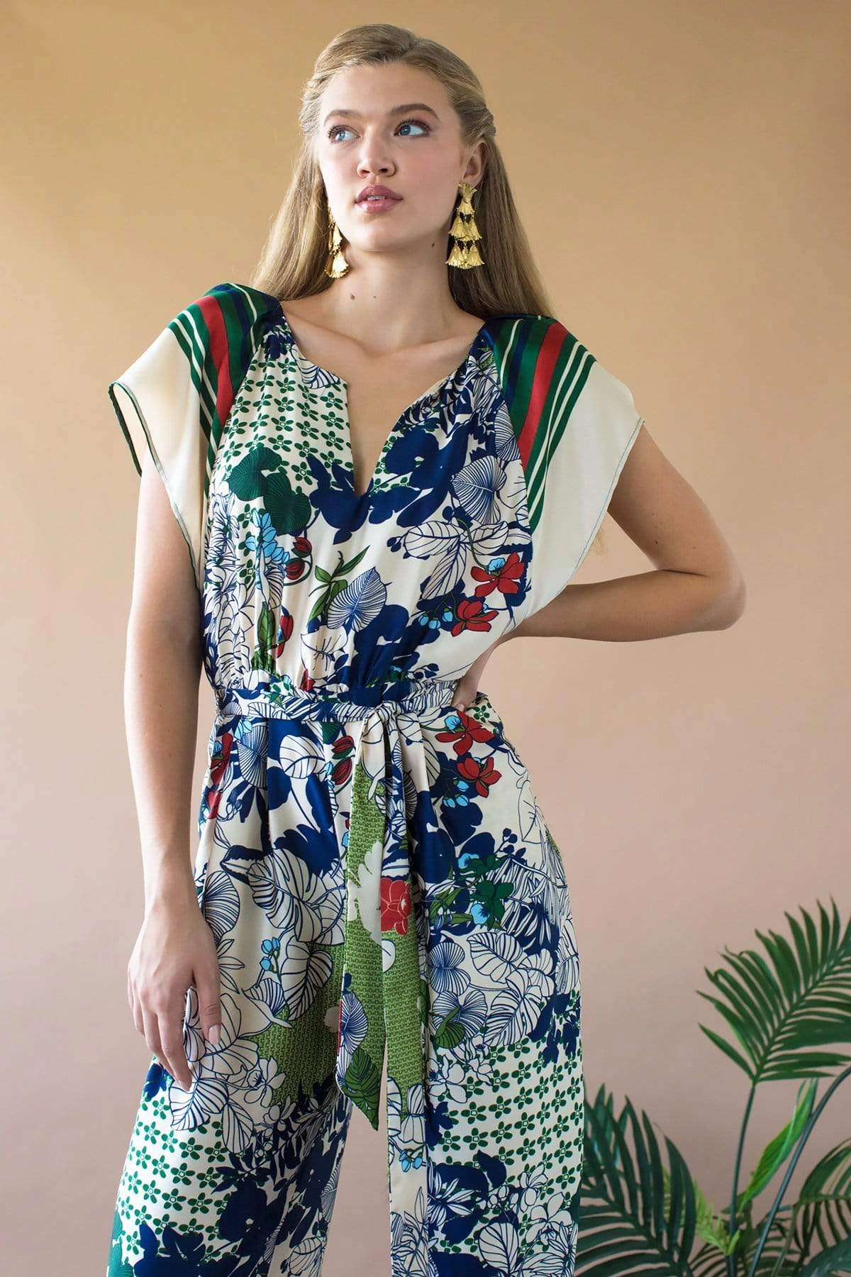 Quick Dry Fabric Airflow Ventilation Candice Jumpsuit - Paradiso Stripe