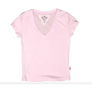cap sleeve v-neck | pale pink