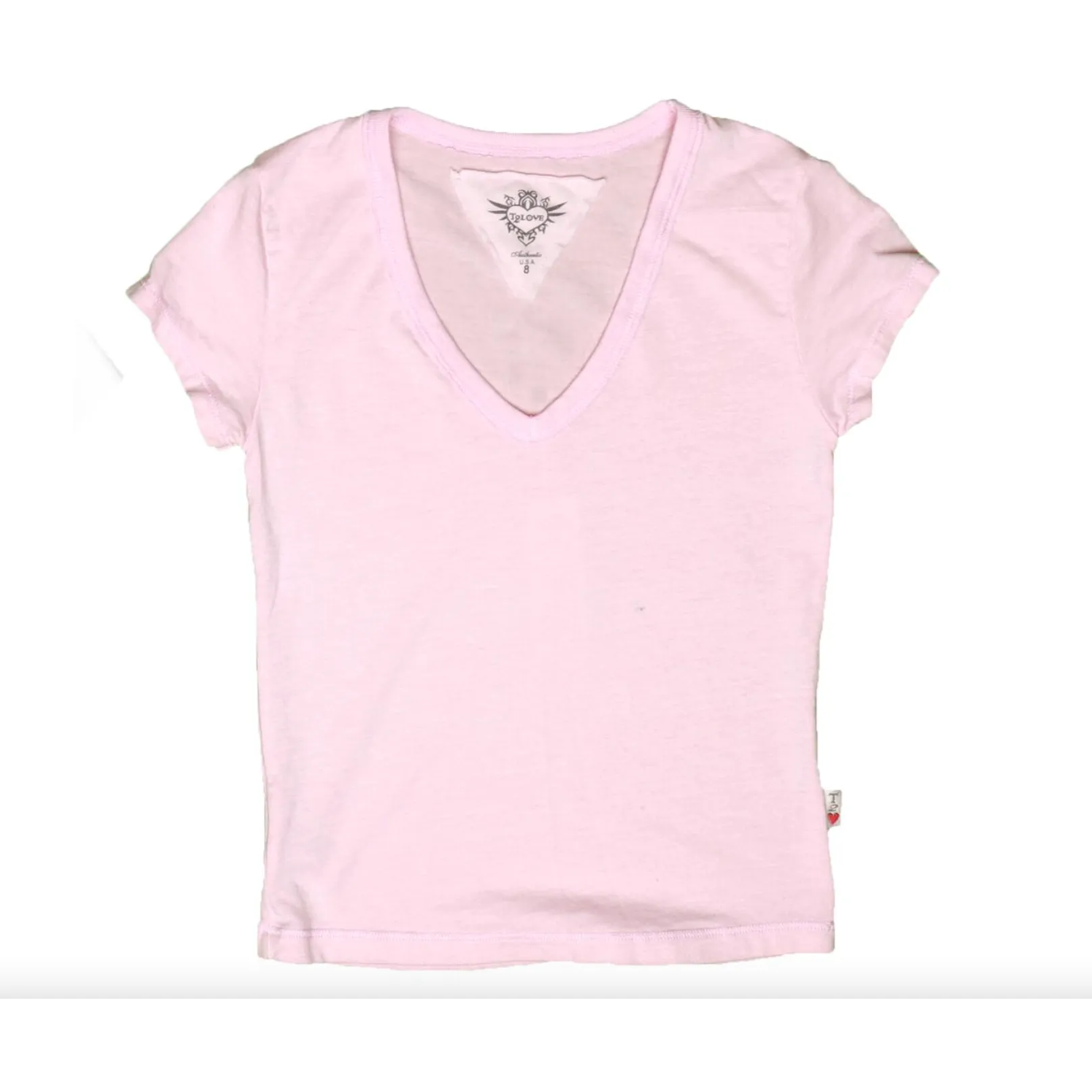 cap sleeve v-neck | pale pink