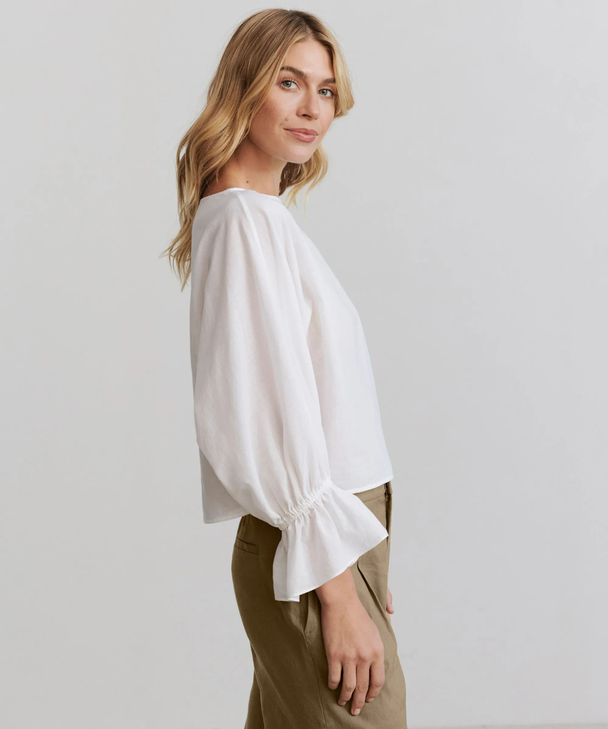 Cape Blouse Button Down Collar Style