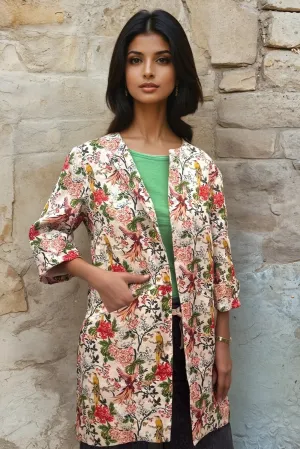 Car Coat - Parrots Modular Layering Car Coat - Parrots Non Restrictive Armholes Minimalist Style