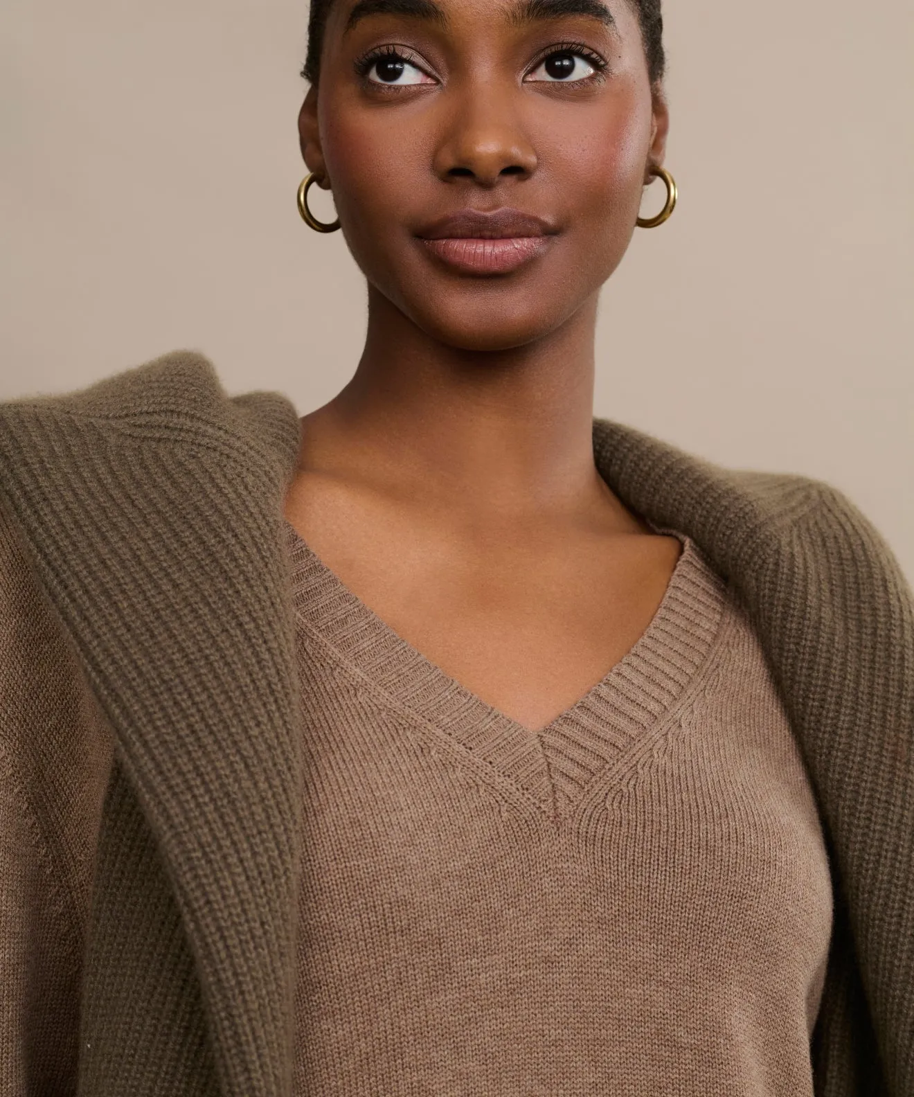 Simone V-Neck Comfort Knitwear Smart Wear