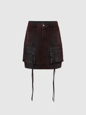 Cargo Mini Denim Skirts