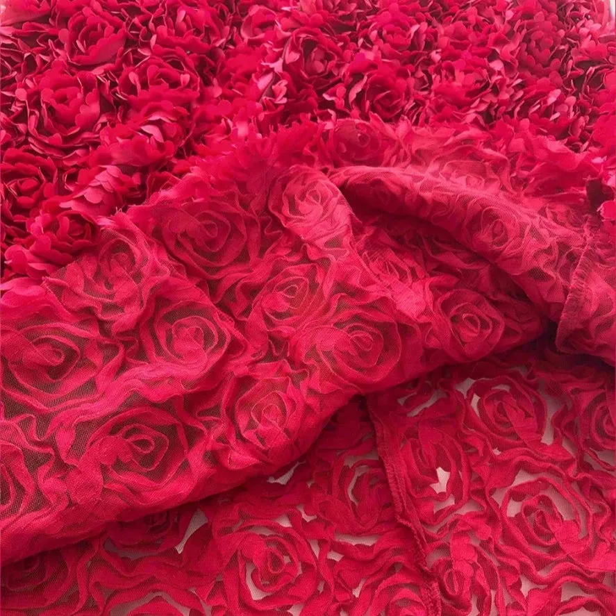 Carin 3D Flower Petals Maxi Skirt