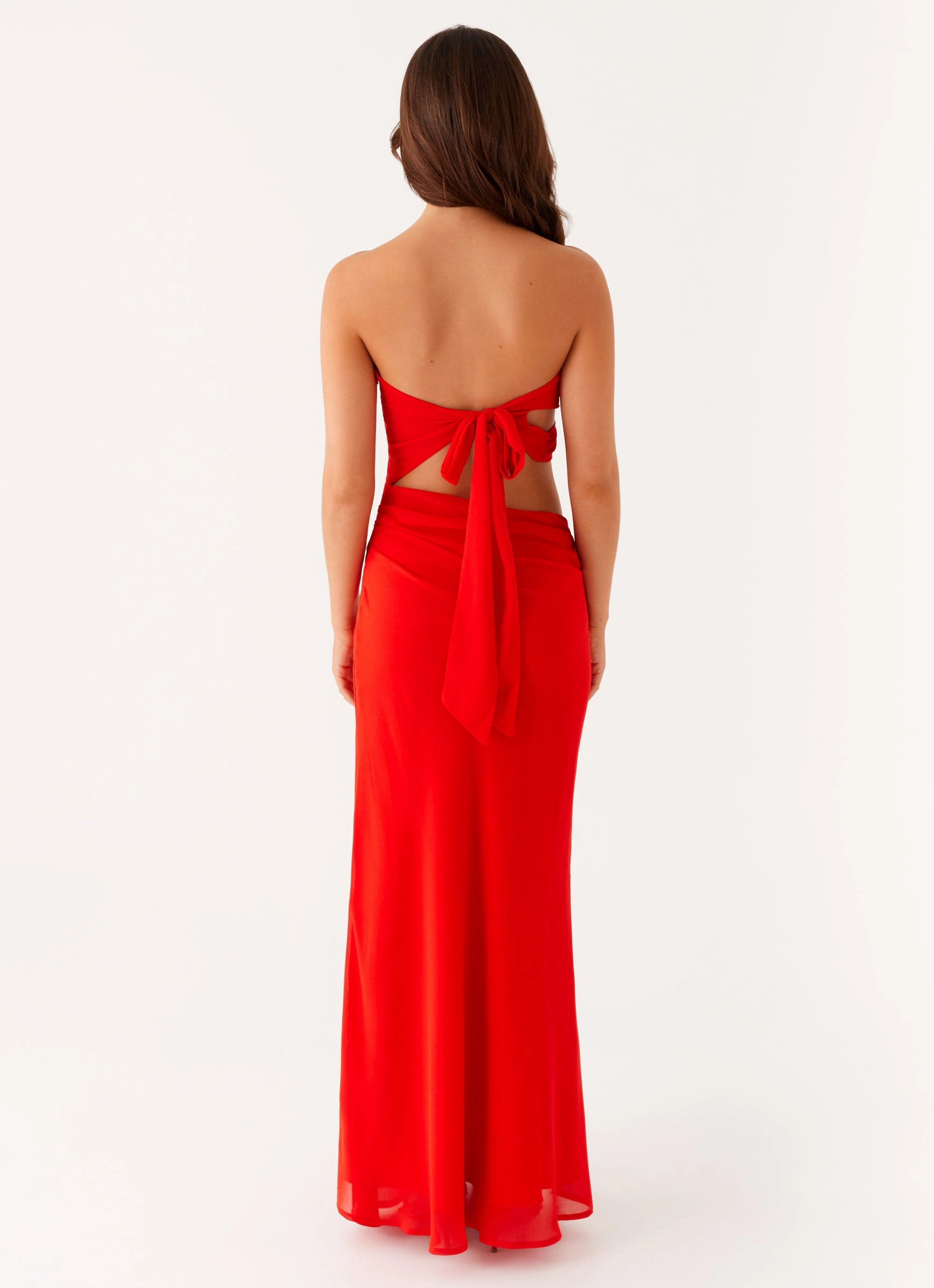 Carla Maxi Dress - Red Brunch Tone Charming Comfort