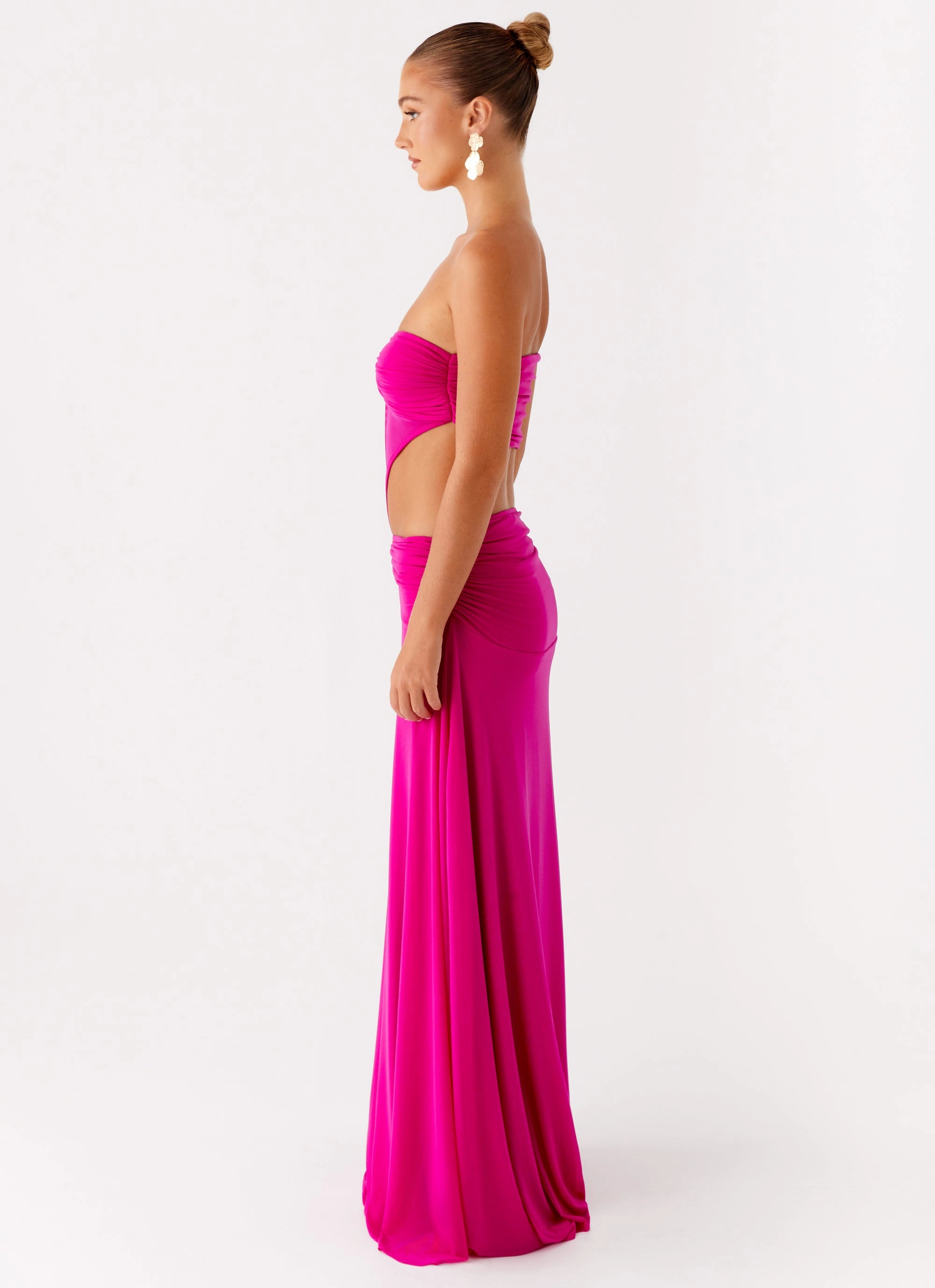 Flattering Layers Daily Comfort Carlene Maxi Dress - Fuchsia