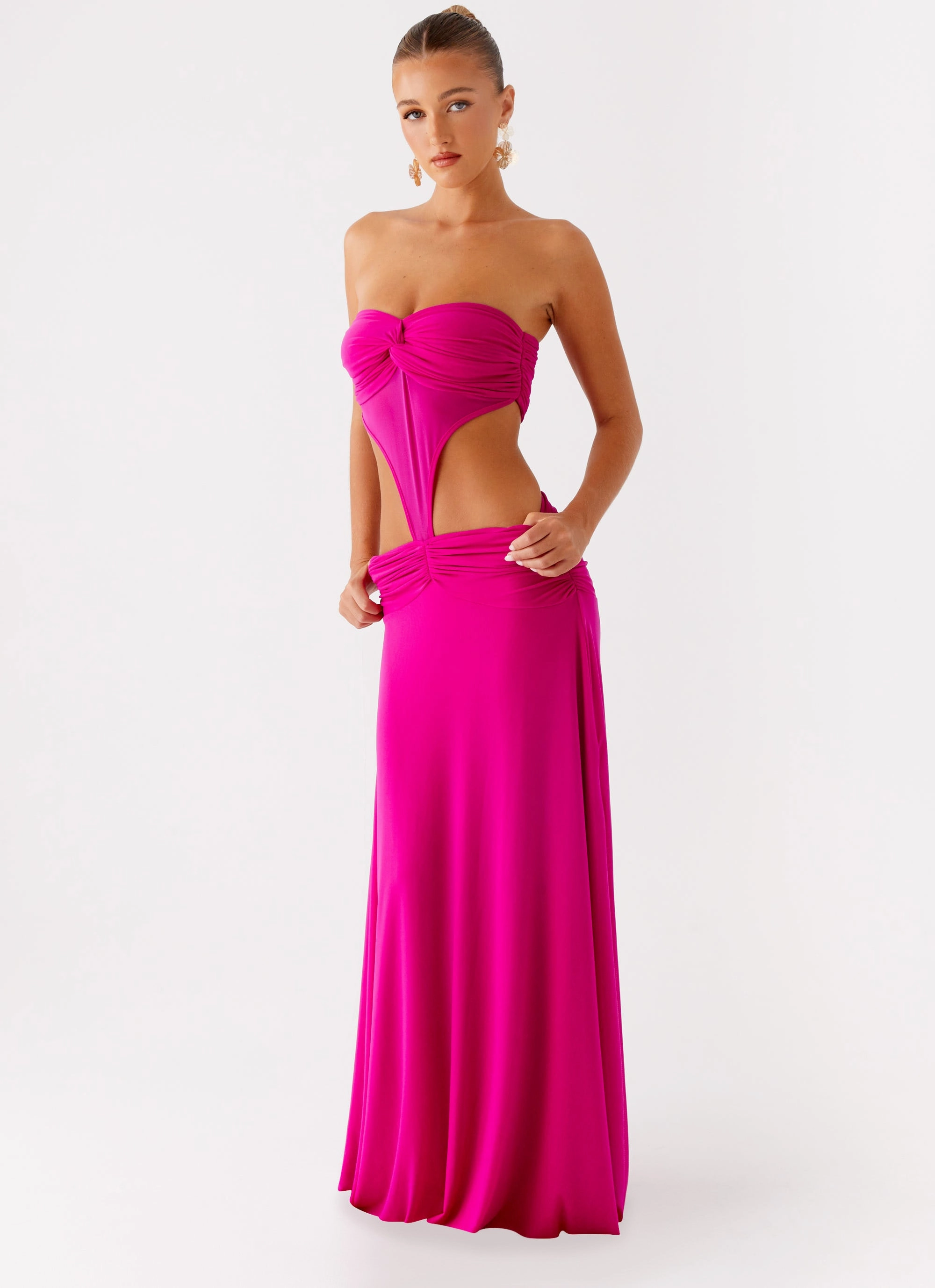 Carlene Maxi Dress - Fuchsia Elegant brunch outfit