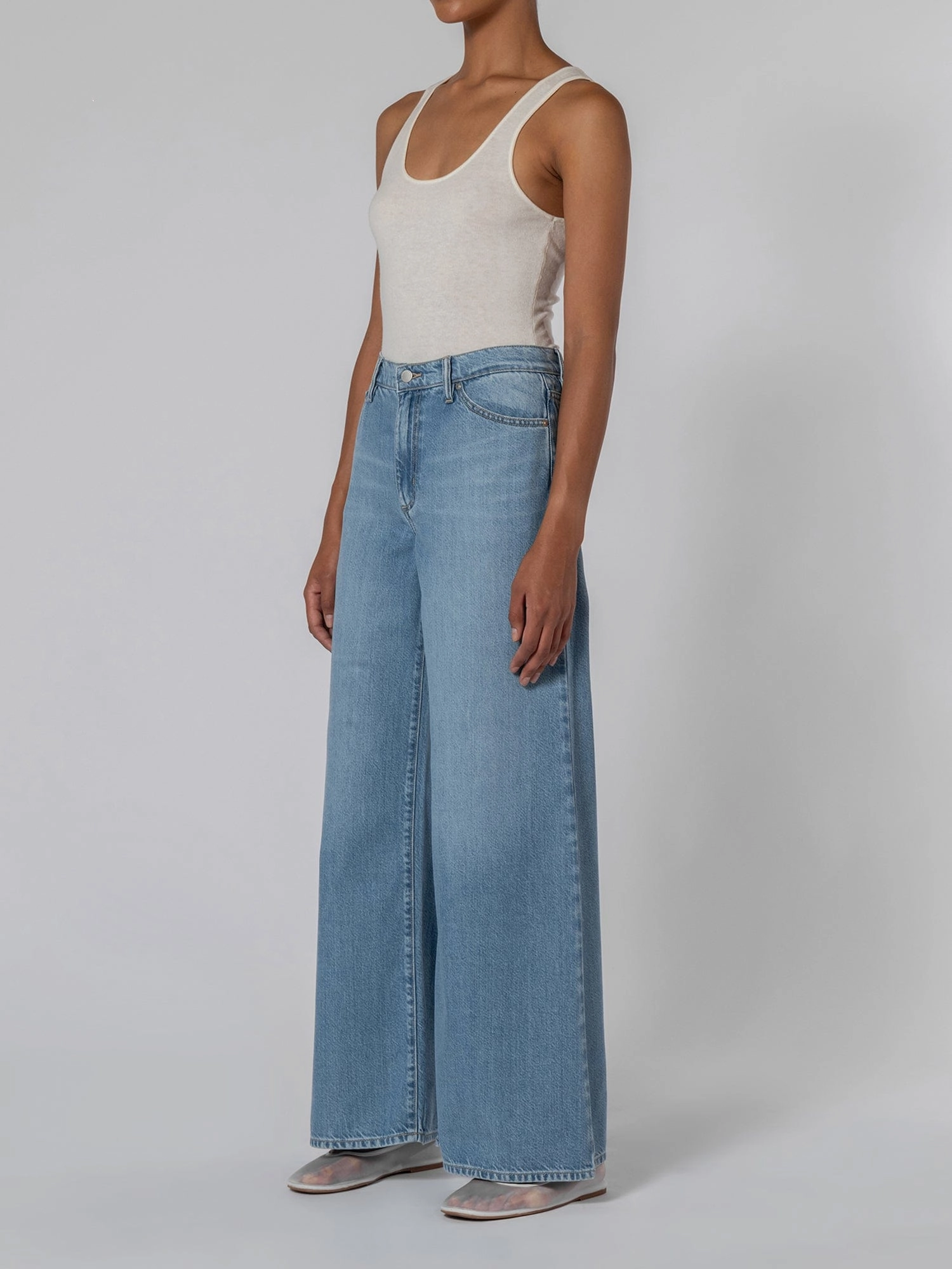 Contemporary Look Rainy Day Brunch Outfit Carly Jean Soft Indigo