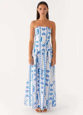 Carmel Maxi Dress - Floral Wave Smart Silhouette Carmel Maxi Dress - Floral Wave Trendy Fit