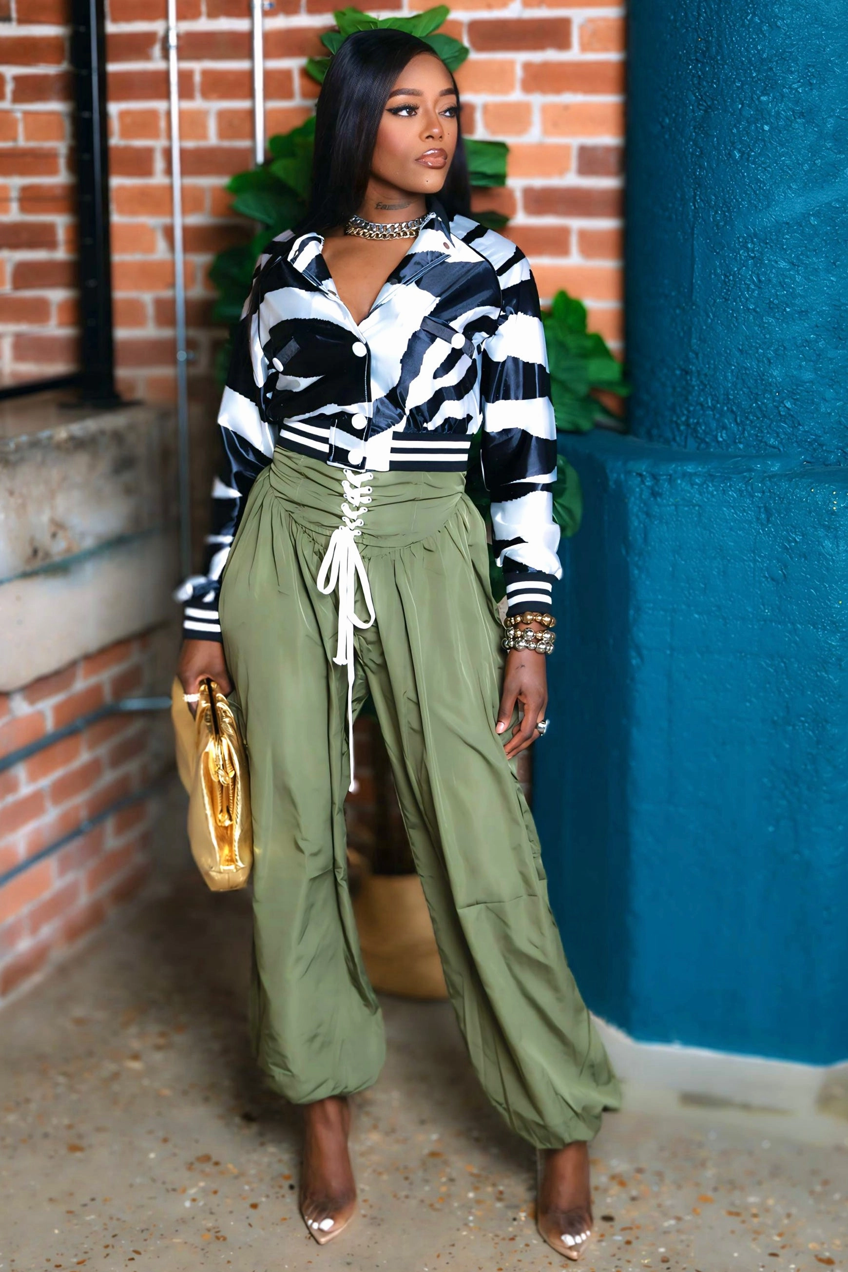 Carmen Cargo Genie Pants - Green Lounge-friendly