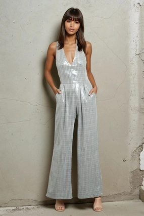 Carson Jumpsuit - Zion Plaid Breathable Microfiber Layer Carson Jumpsuit - Zion Plaid Modern Polo Hypoallergenic Textile