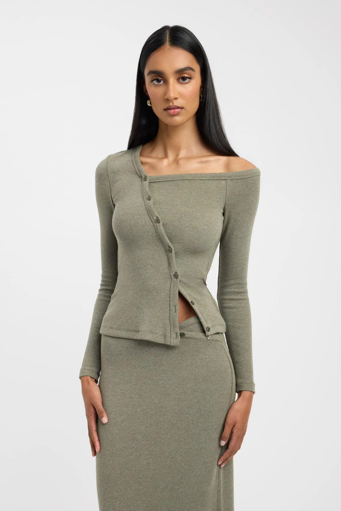 Maternity Friendly Scalloped Edge Carter Maxi Skirt