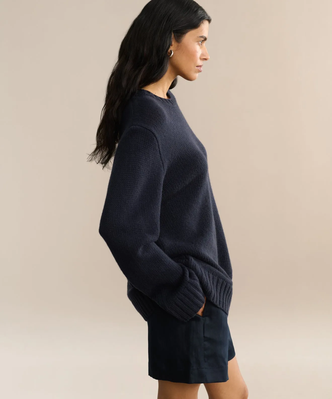 Cashmere Amelia Crewneck Comfy Cardigan