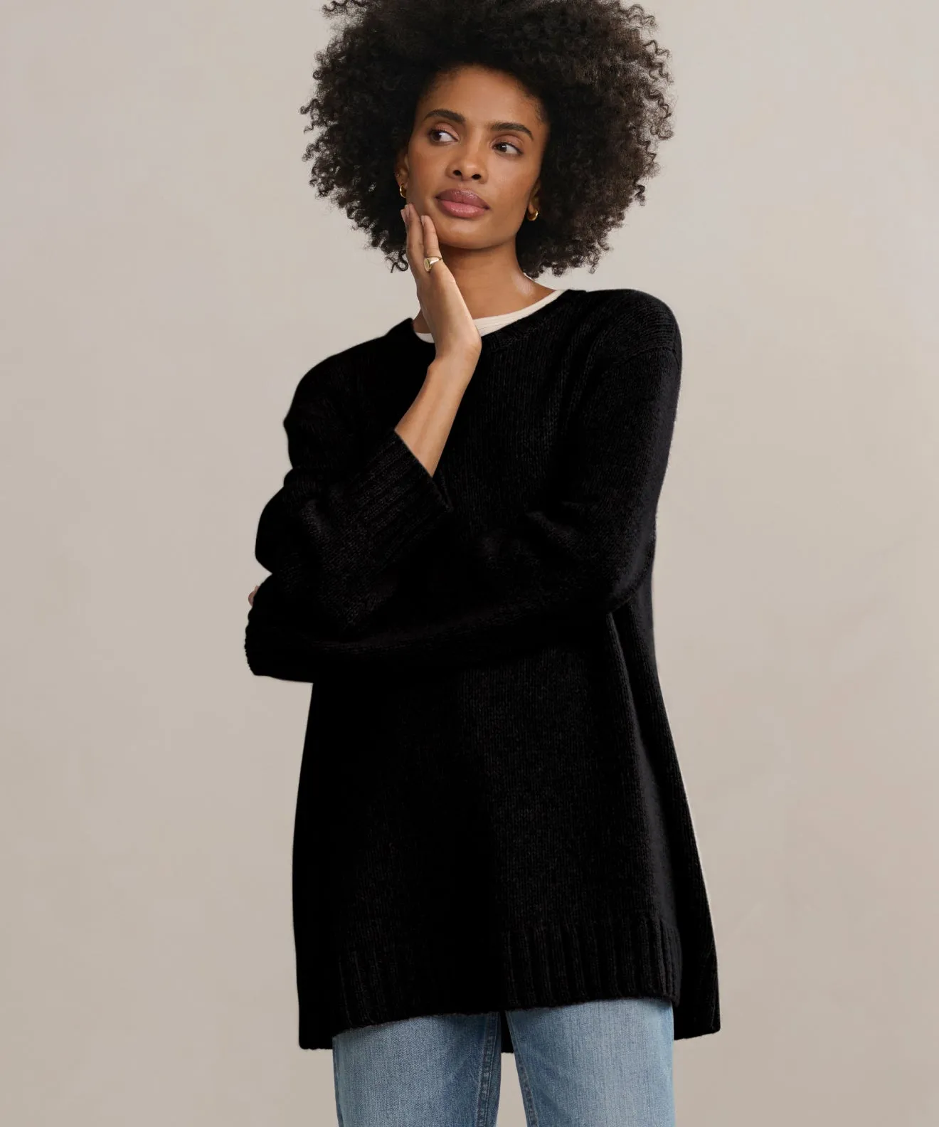 Cashmere Amelia Crewneck Biodegradable material