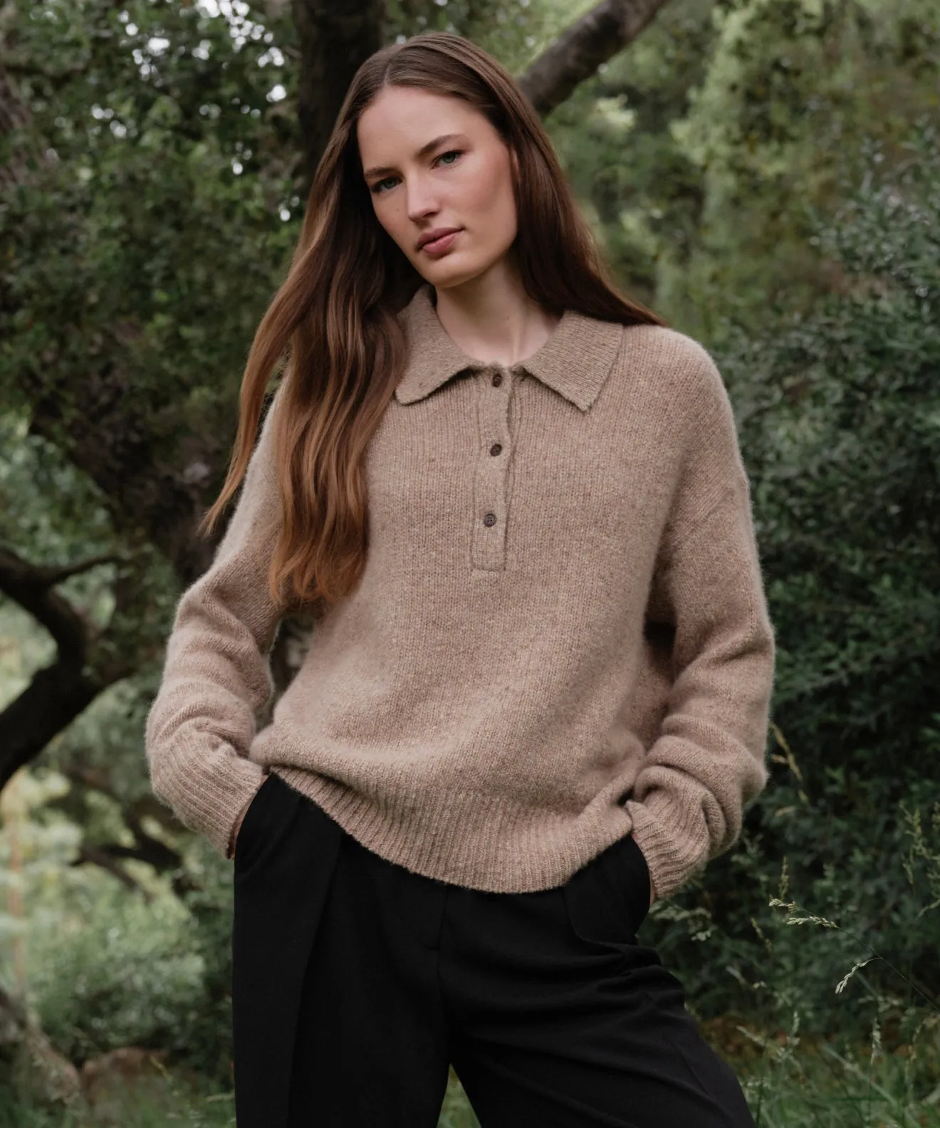 TumbleDryFriendlyMaterial Cashmere Burke Polo