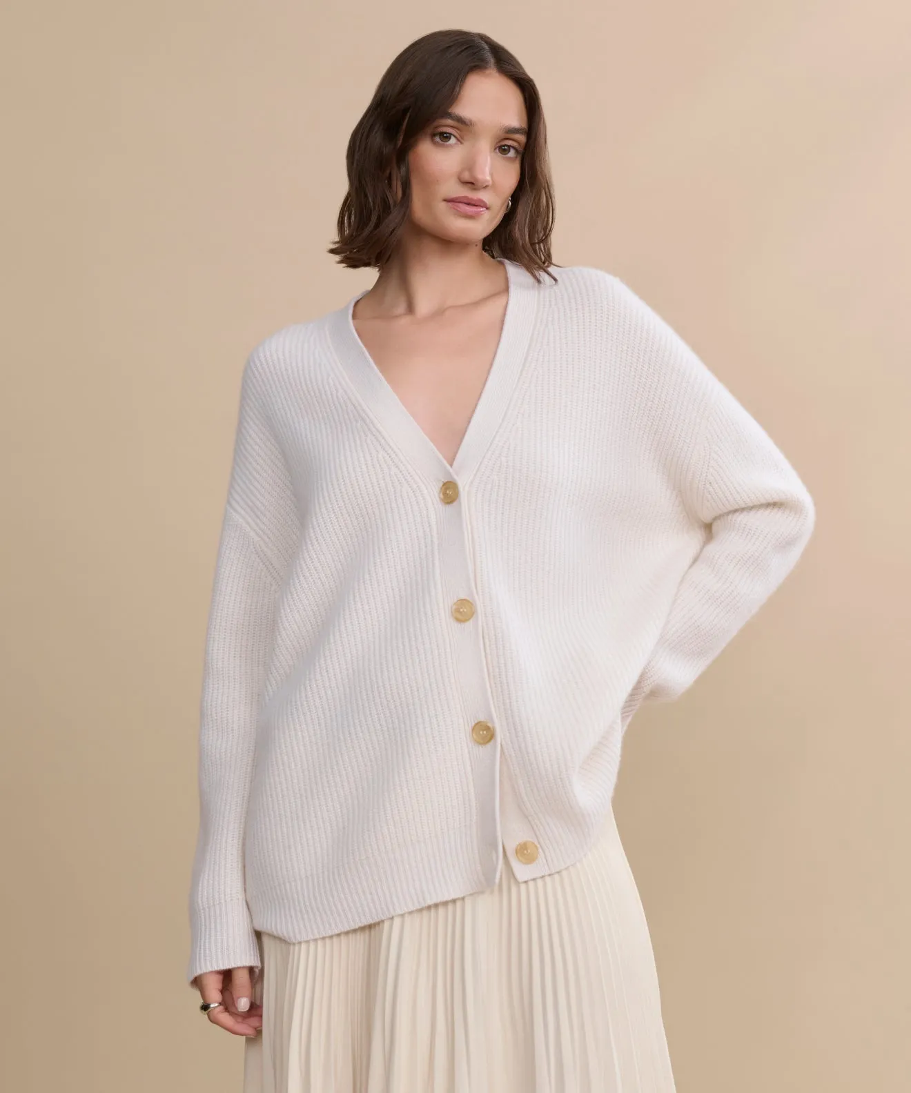 Moisture Wicking Technology NonRestrictive Fit Cashmere Cocoon Cardigan