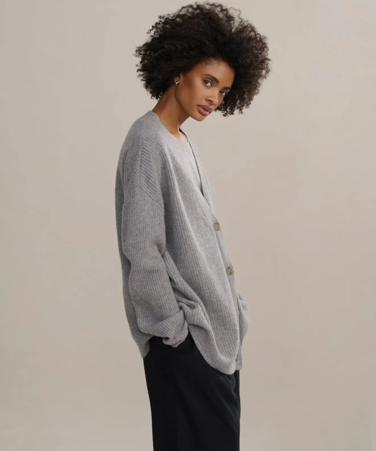 Cashmere Cocoon Cardigan Stretchy Top