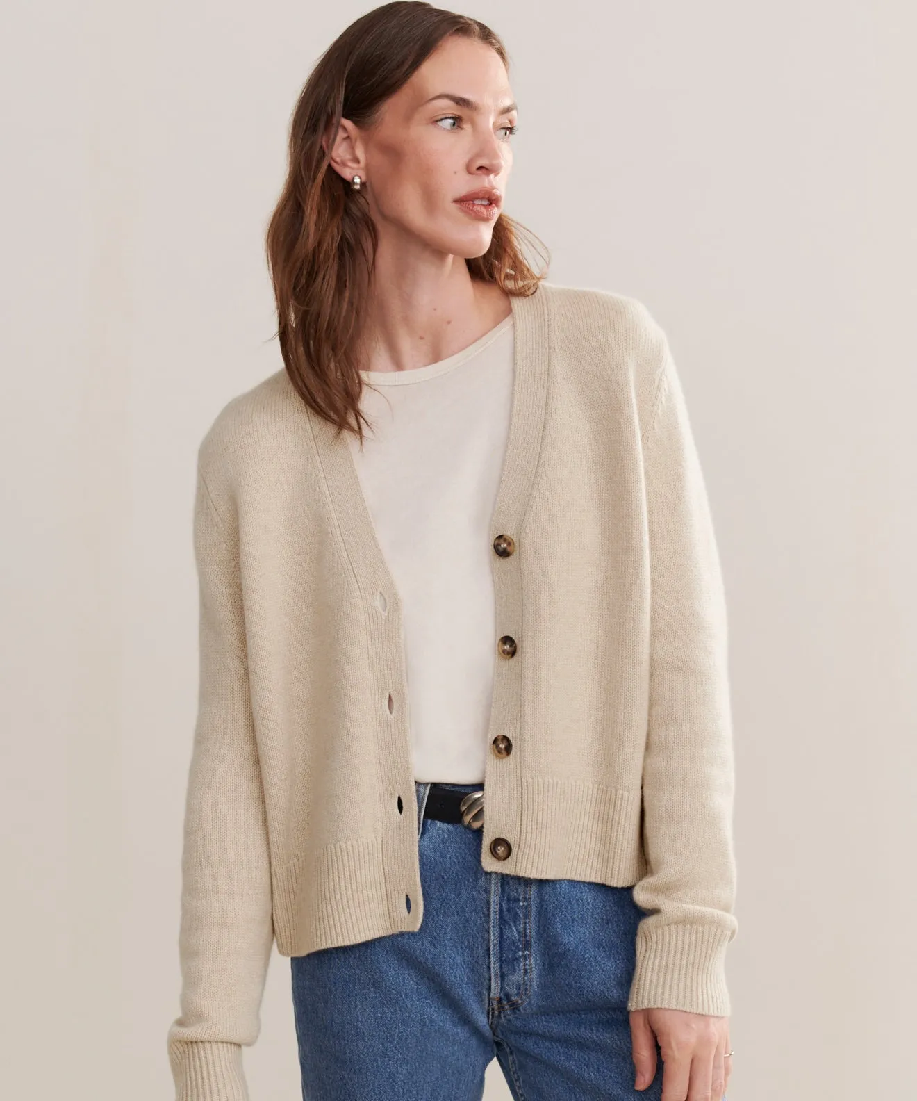 AthleisureCompatible Relaxed Tank Cashmere Colette Cardigan
