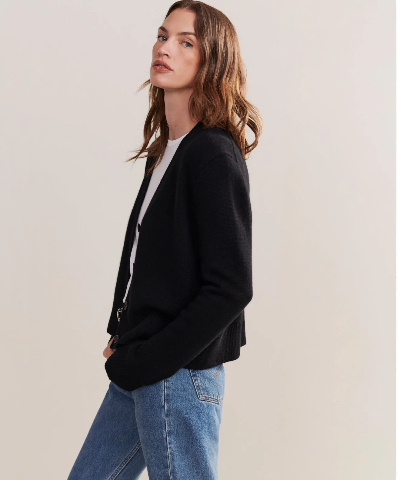 All Weather Performance Fabric Comfortable Layer Cashmere Colette Cardigan