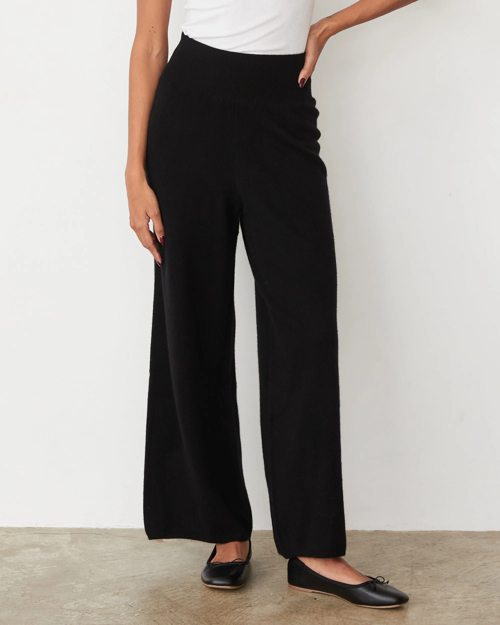 Cashmere Crop Pant elastic waistband All Fit