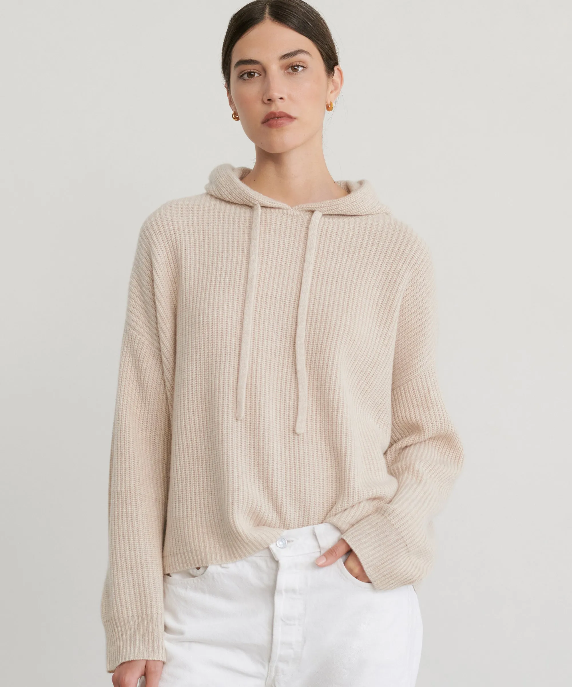 Cashmere Fisherman Hoodie Durable Weave FrictionResistant Edges