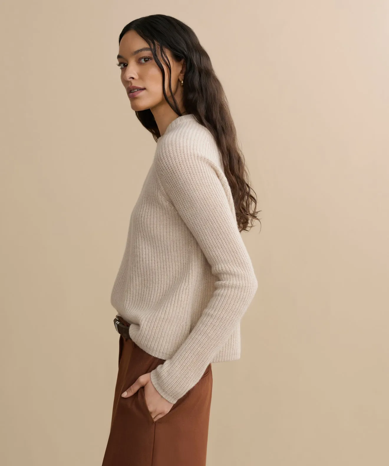 Cashmere Fisherman Sweater Airflow Optimized Weave
