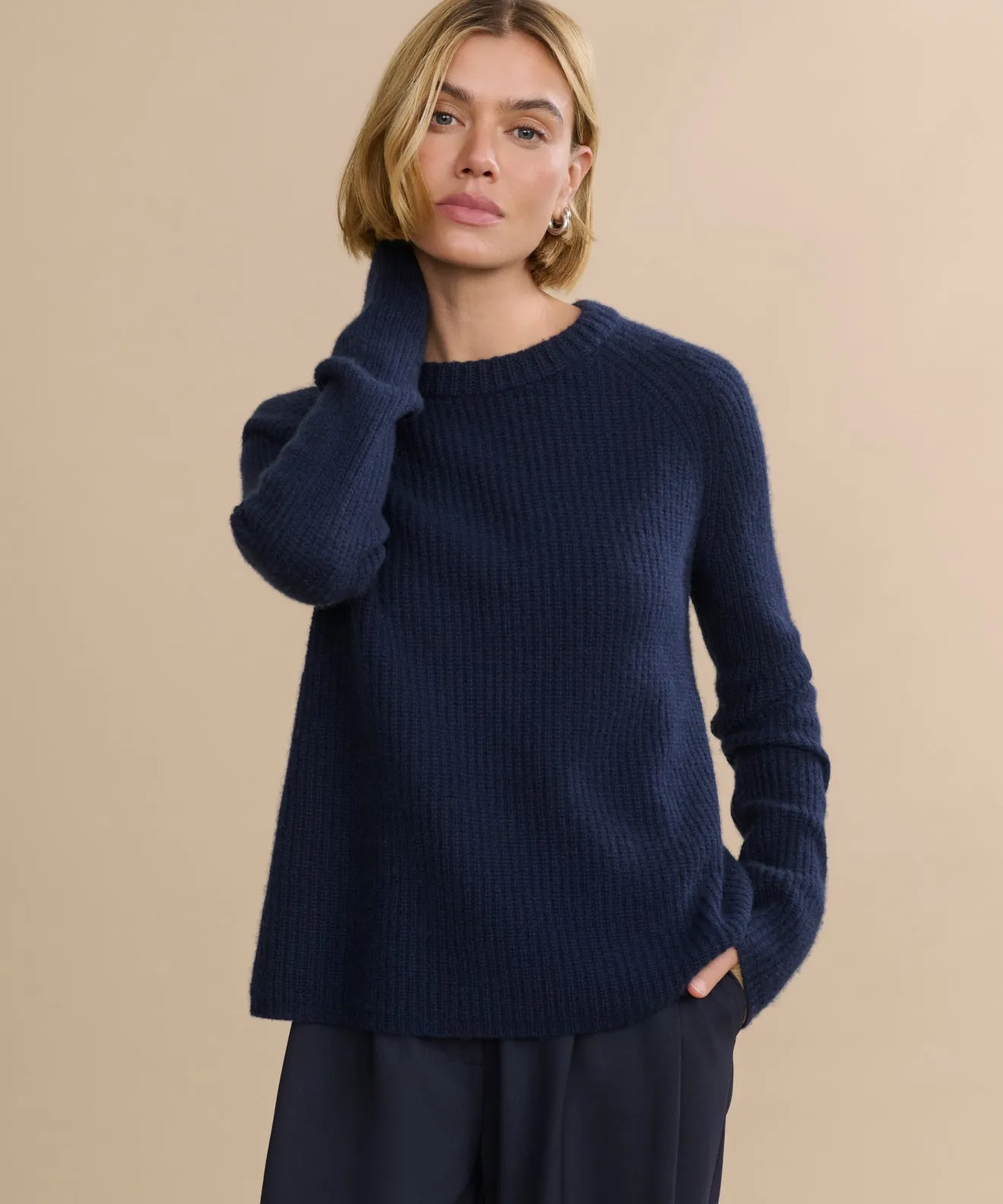 Cashmere Fisherman Sweater Versatile Base Layer