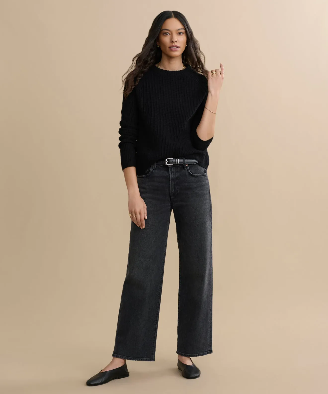 Cashmere Fisherman Sweater MoistureWicking Fabric