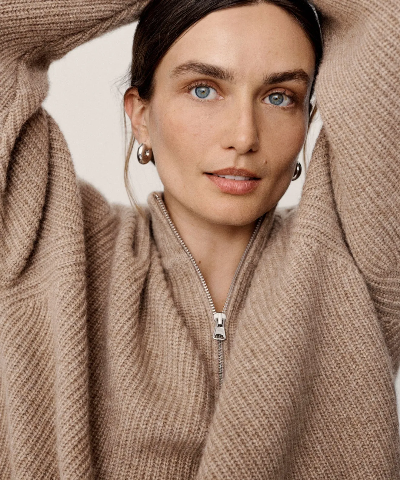 3D Spacer Fabric Cashmere Half Zip