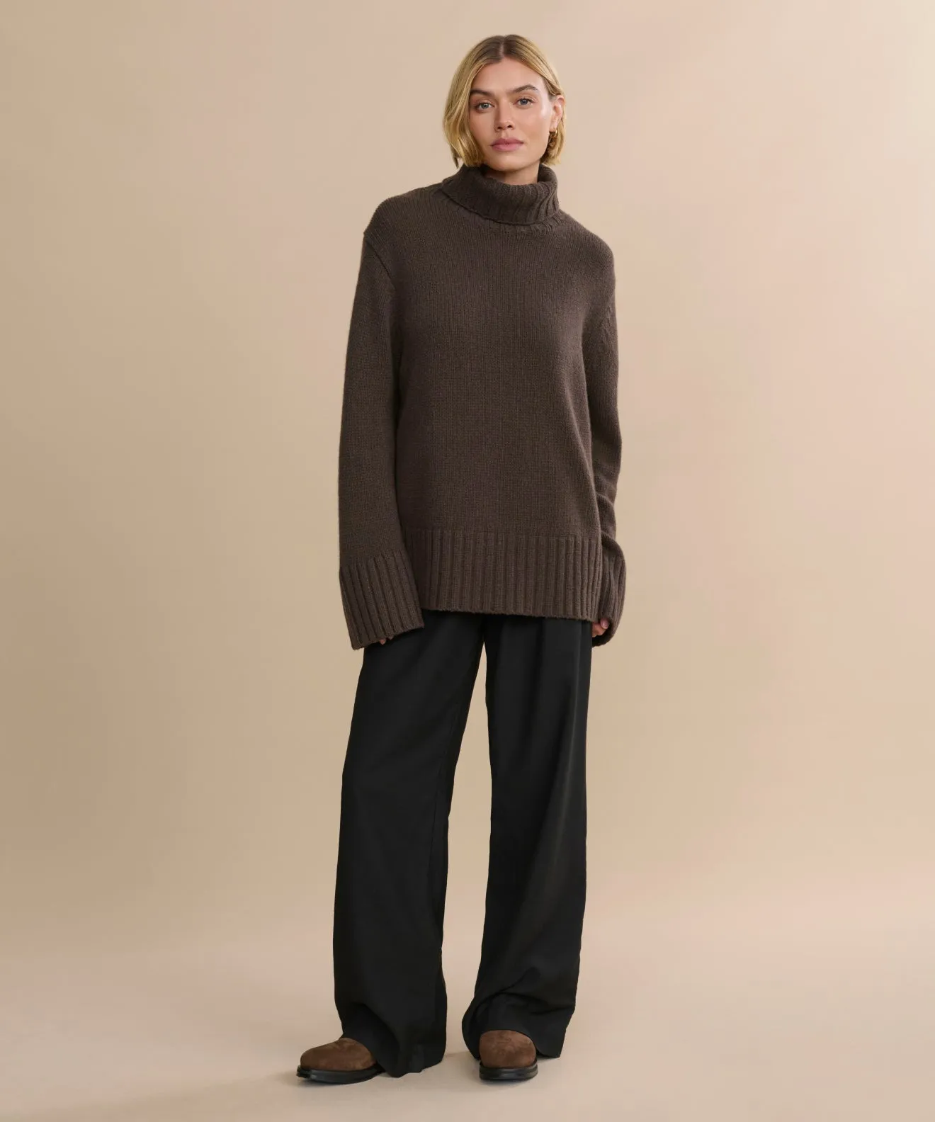 AdjustableDrawstring Cashmere Jet Turtleneck