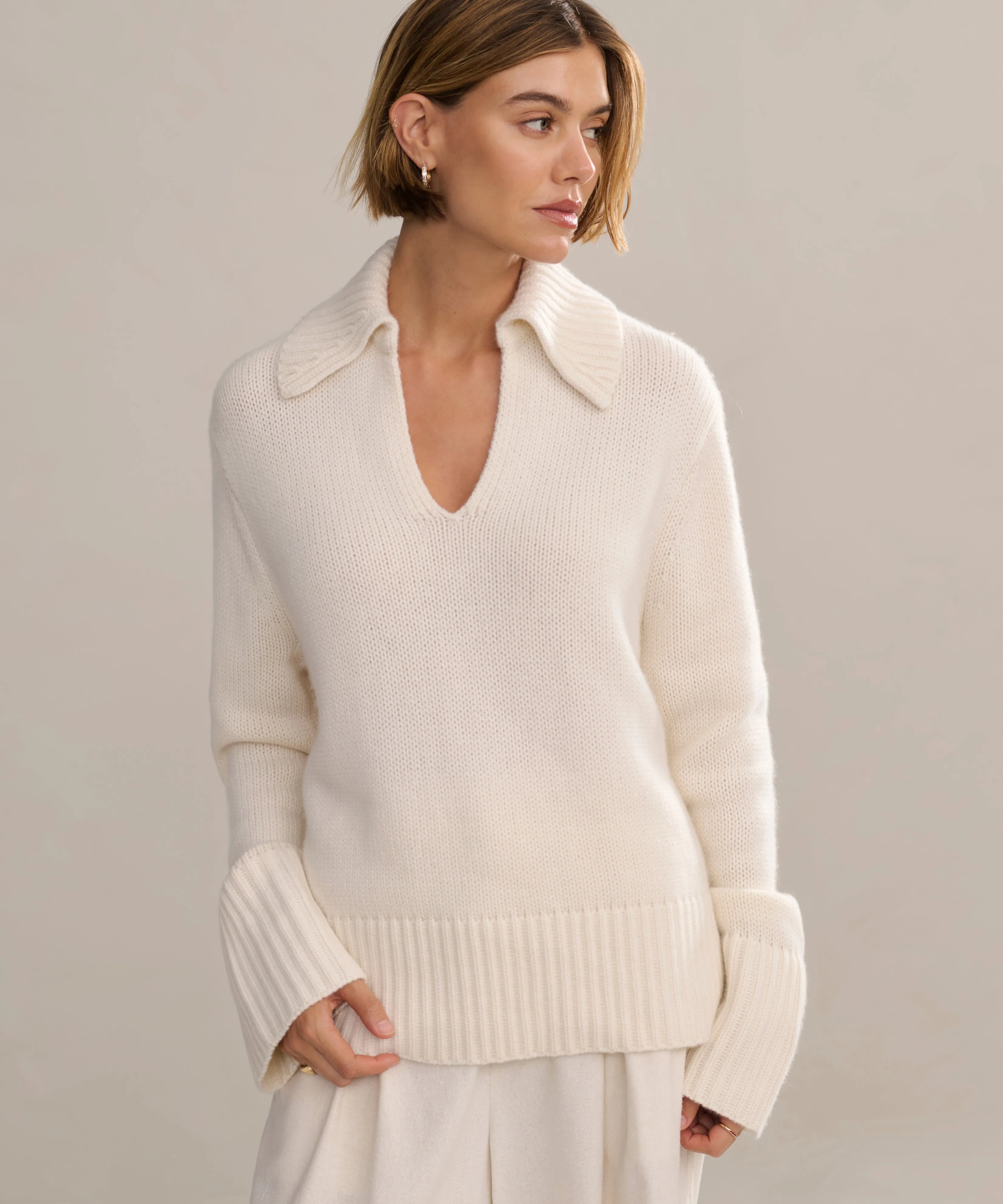 Cashmere Phoebe Polo Tagless Collar Breathable3DKnit