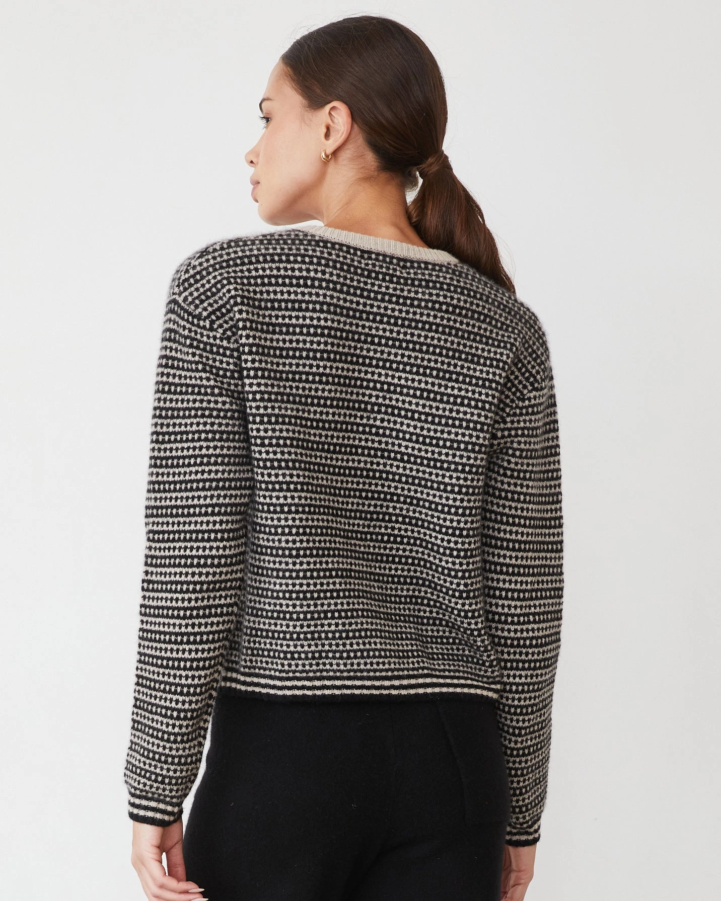 AntiPilling Technology Elasticated Hem Cashmere Cardigan