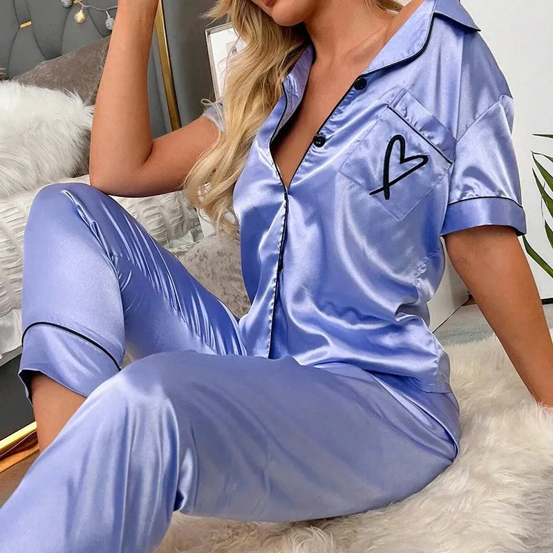 Casual Satin Pajamas