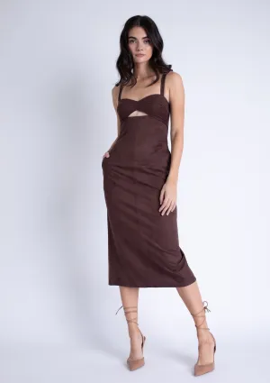 Casual Tailoring Olivia Suede Midi Dress Olivia Suede Midi Dress Color Glow Fashion Layers