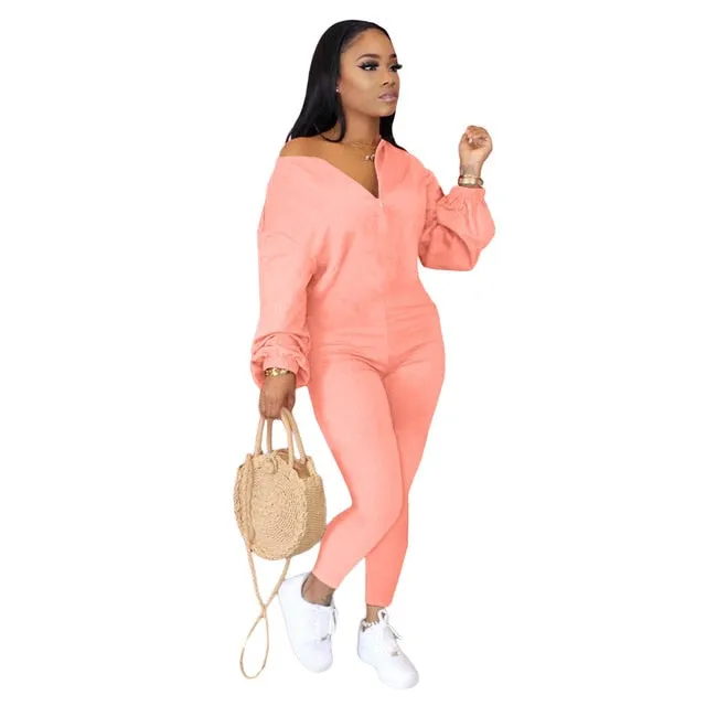 Casual V-Neck Rompers