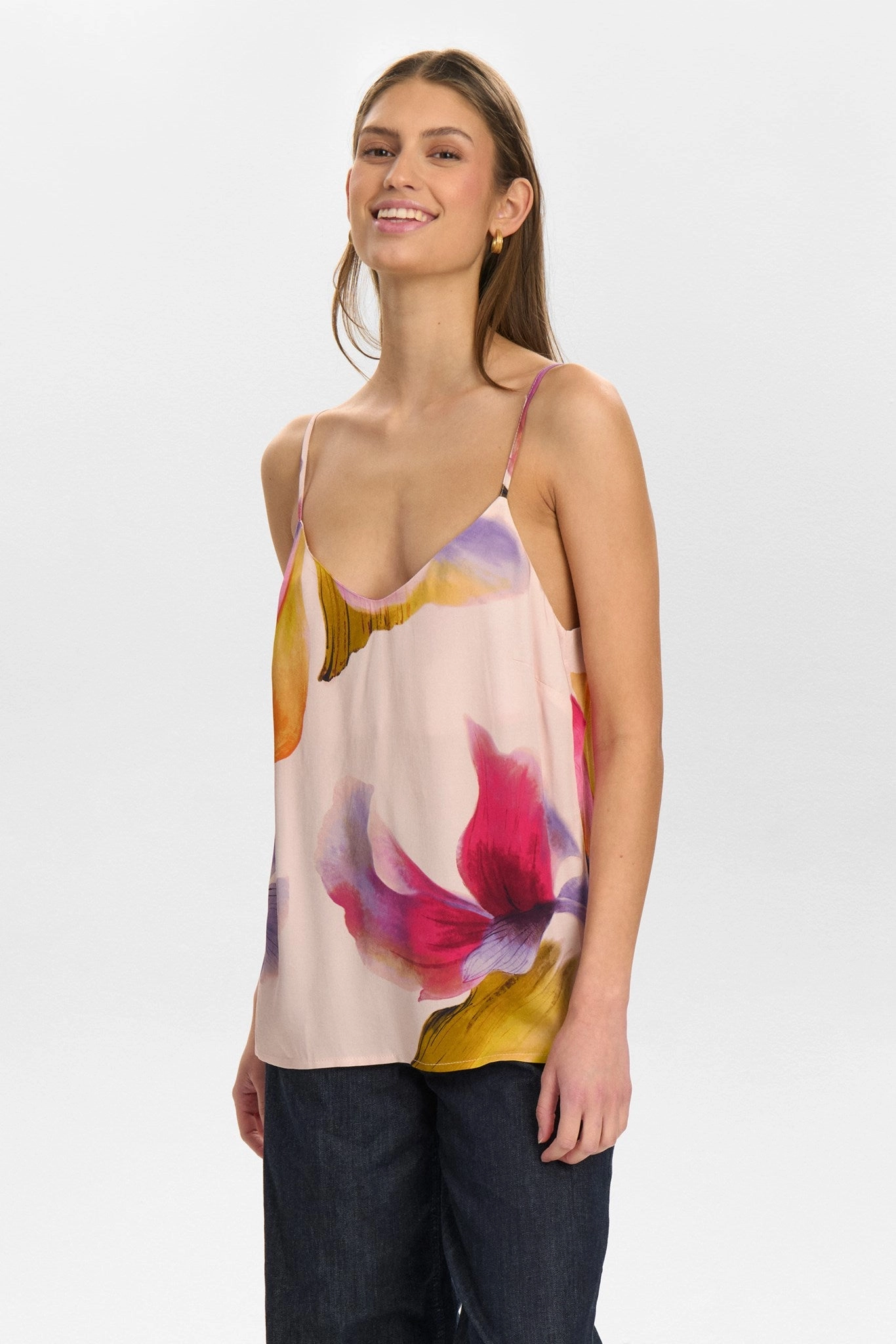 Midi-Length NUBOTANICA SLIP TOP - Pearl