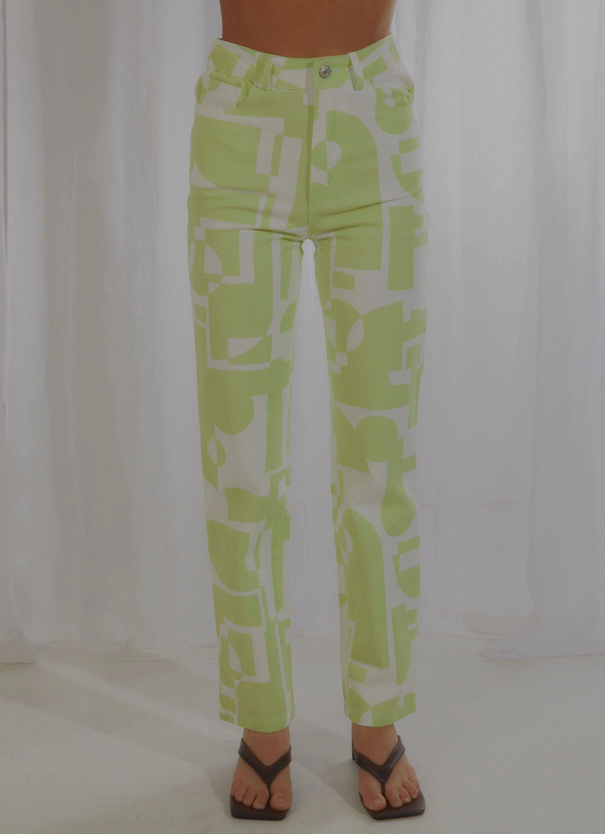 Anti Odor Technology Flexible Durability Electric Avenue Pants - Lime