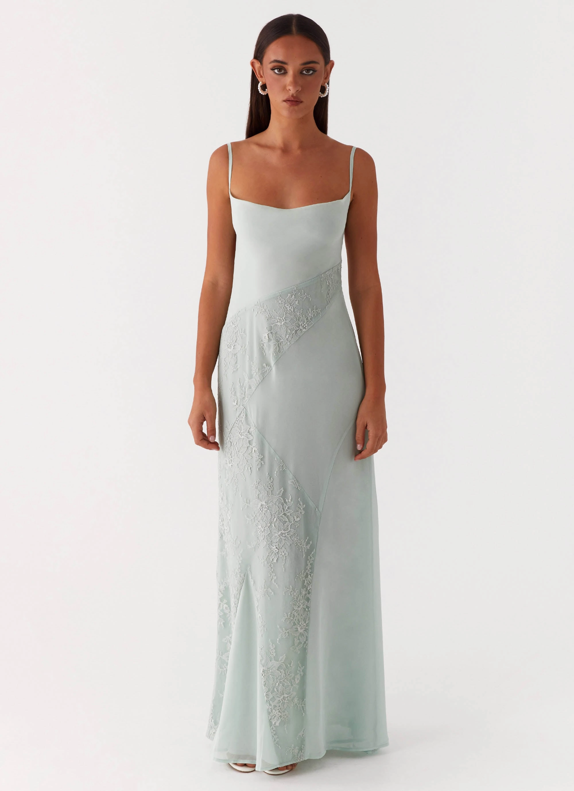 Unique Cut Bold Elegance Gabriana Maxi Dress - Sage
