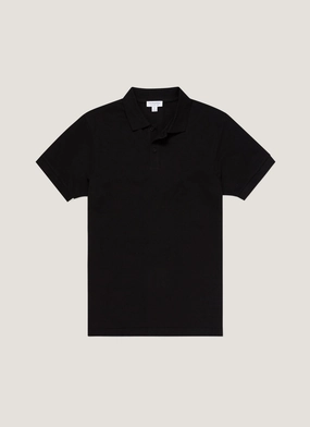 Casual Flex Men's Piqu?? Polo Shirt in Black Men's Piqu?? Polo Shirt in Black Outdoor Wear Versatile Look
