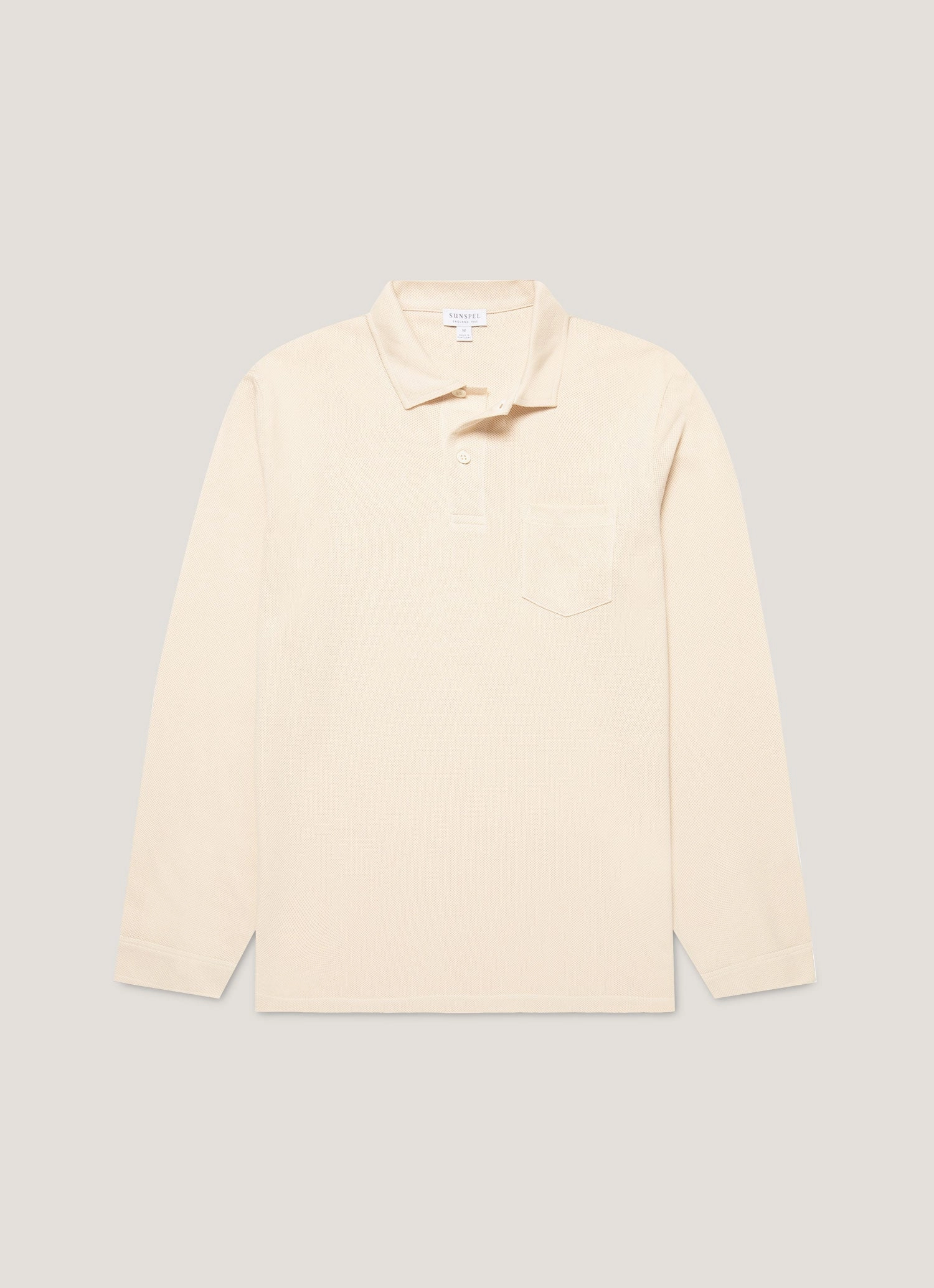 Men's Long Sleeve Riviera Polo Shirt in Undyed Chill Vibe Outdoor Style