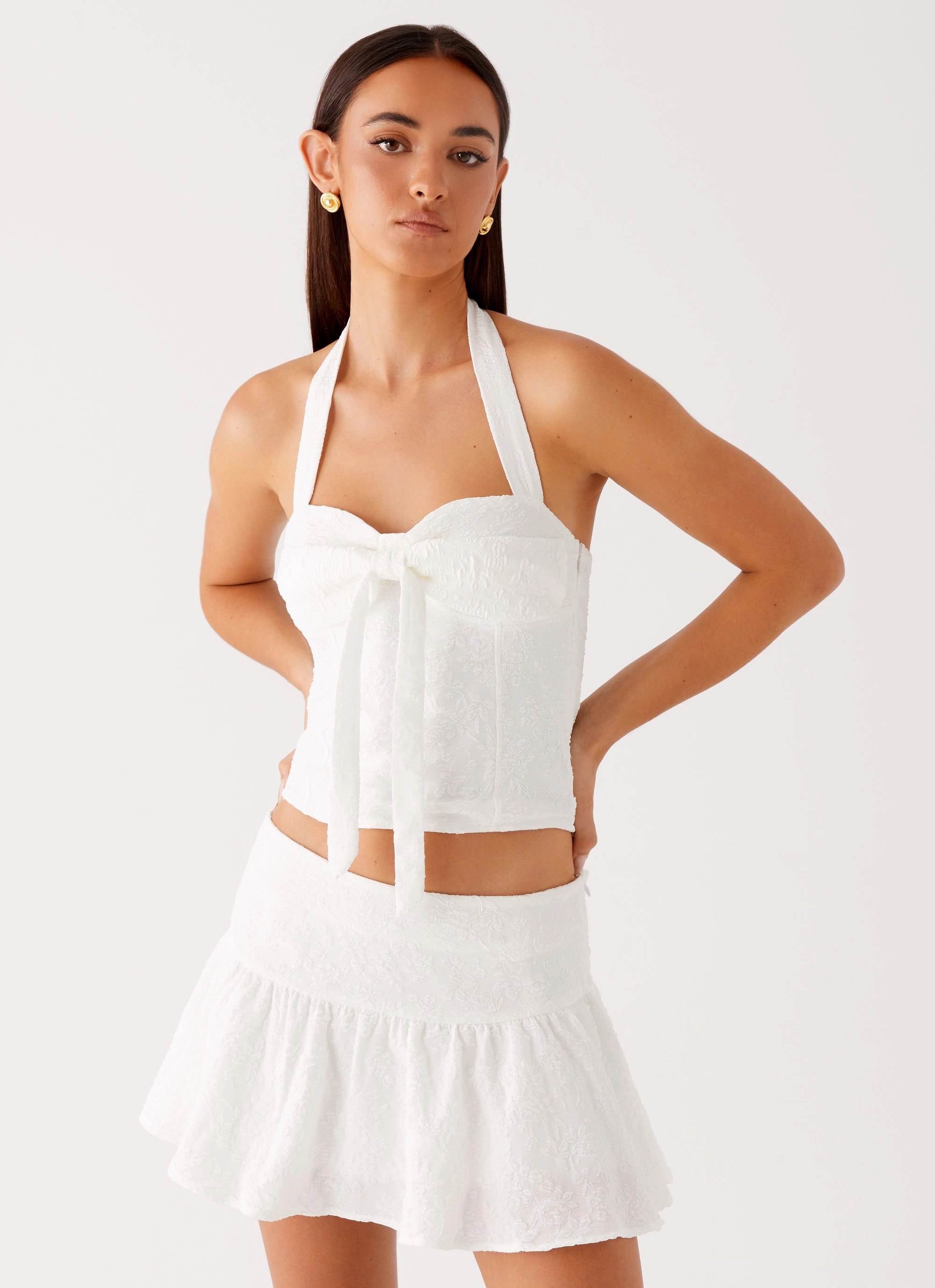 Brissy Mini Skirt - White Chill Comfort Fit Active Wear