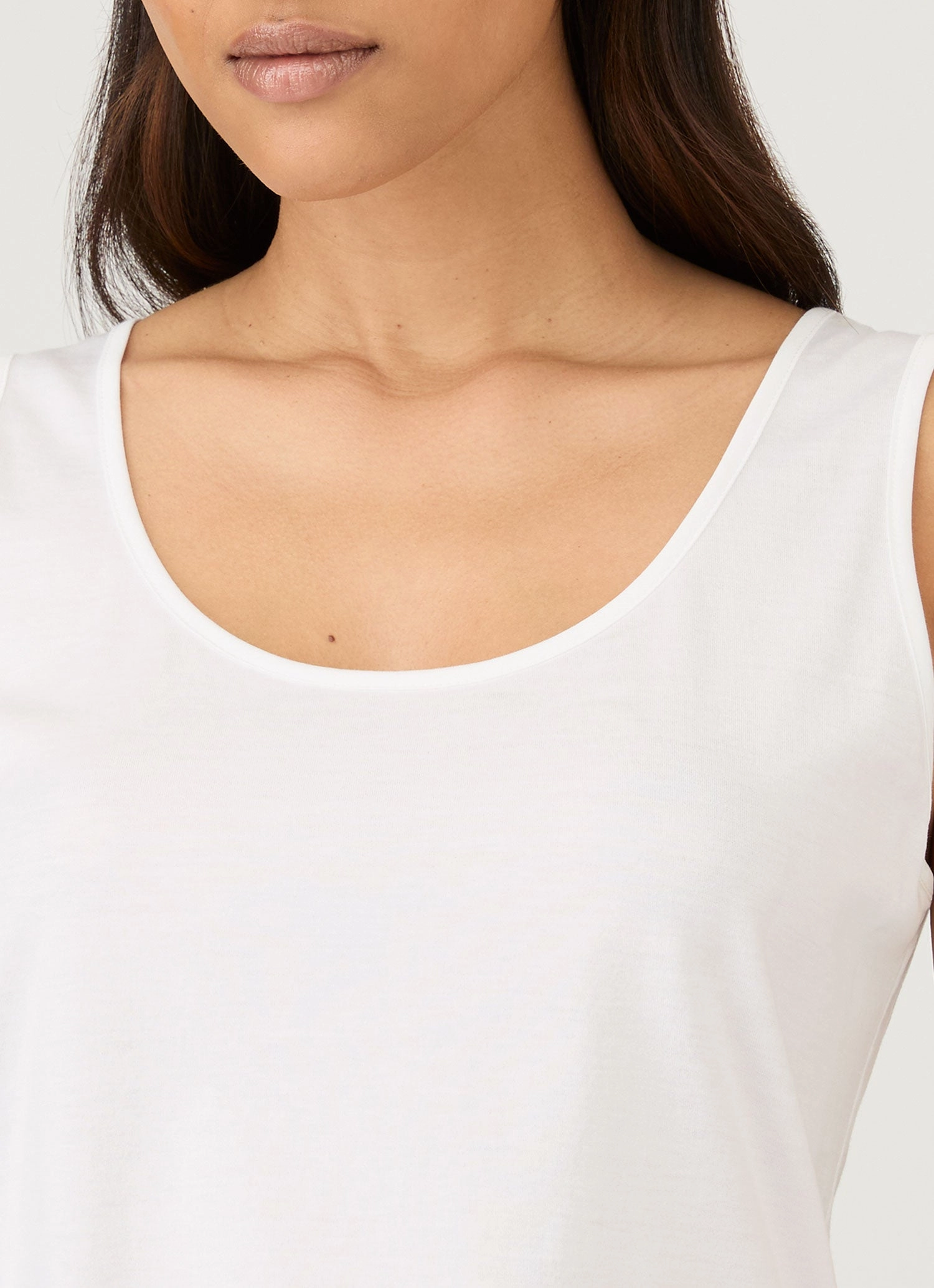 Women's Classic Vest in White Classic Smart print design