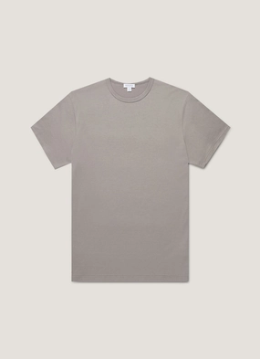 Casual Style Men's Classic T-shirt in Iron Grey Curved Hem Effortless Vibe Men's Classic T-shirt in Iron Grey