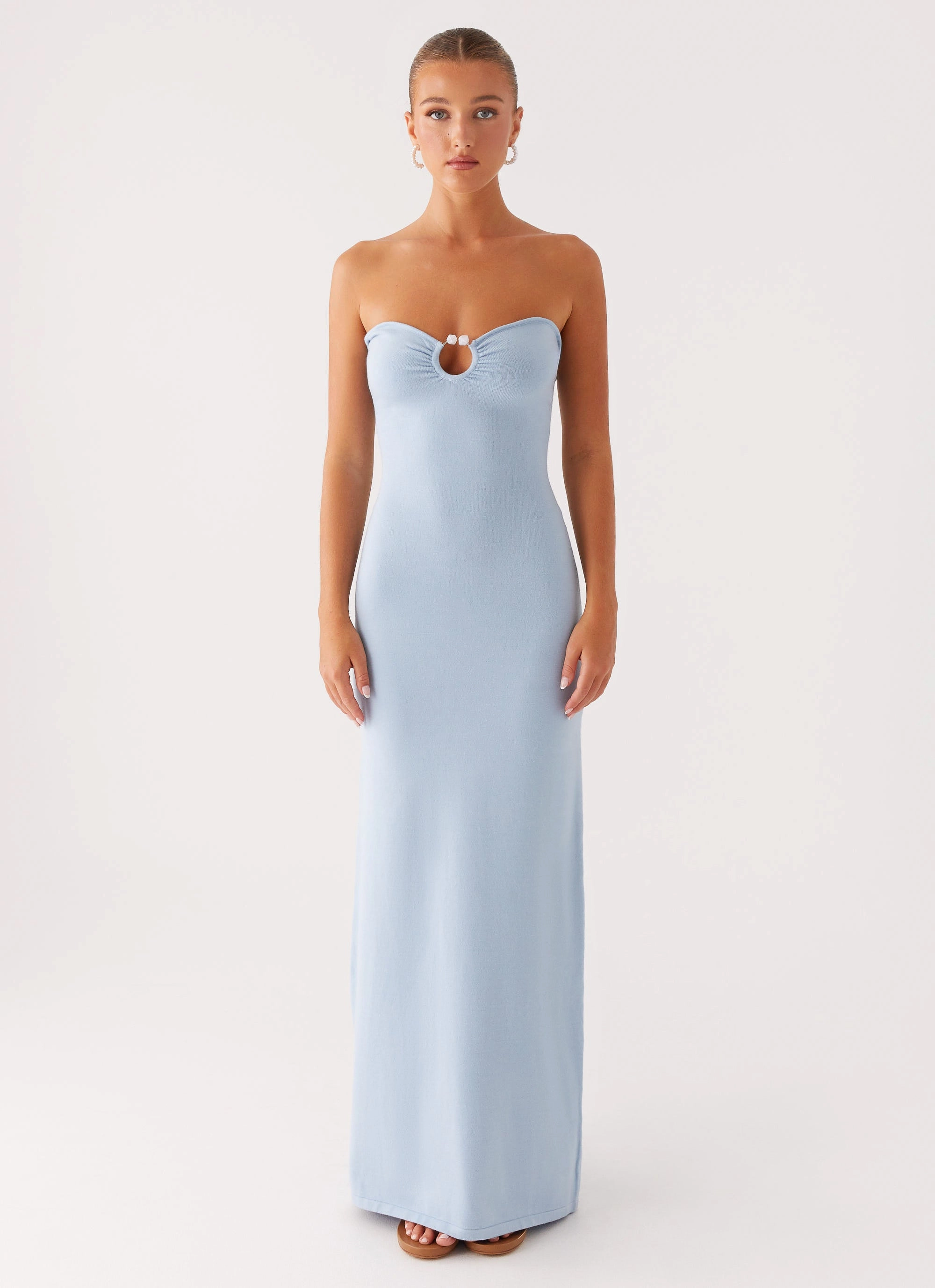 Stylish Fit Samson Knit Maxi Dress - Blue