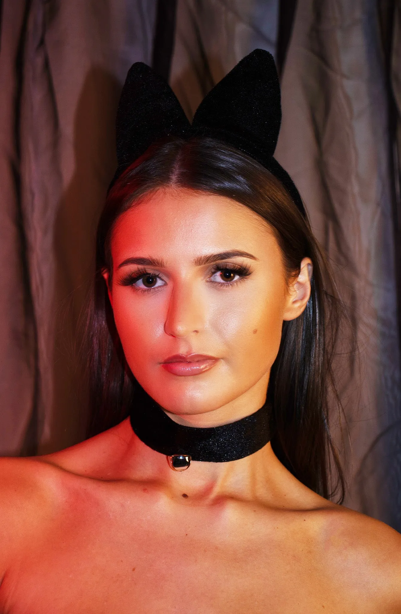 Cat Ear Headband and Neck Bell Collar